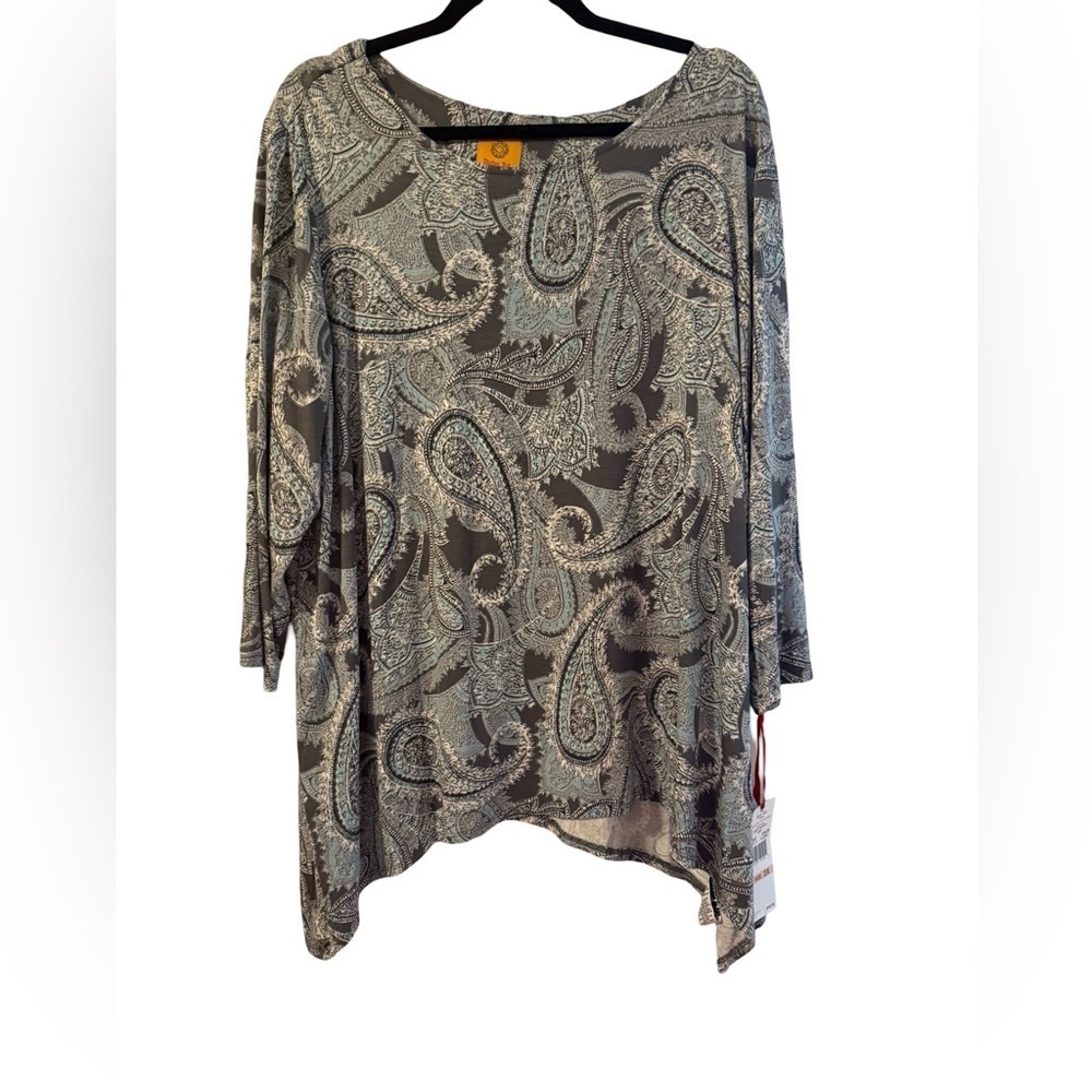 NWT Ruby Rd. Paisley Must Haves II Top Size 2X Multi Color Stretch